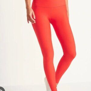 High-Waisted PowerSoft Run Leggings XXL Bright Coral